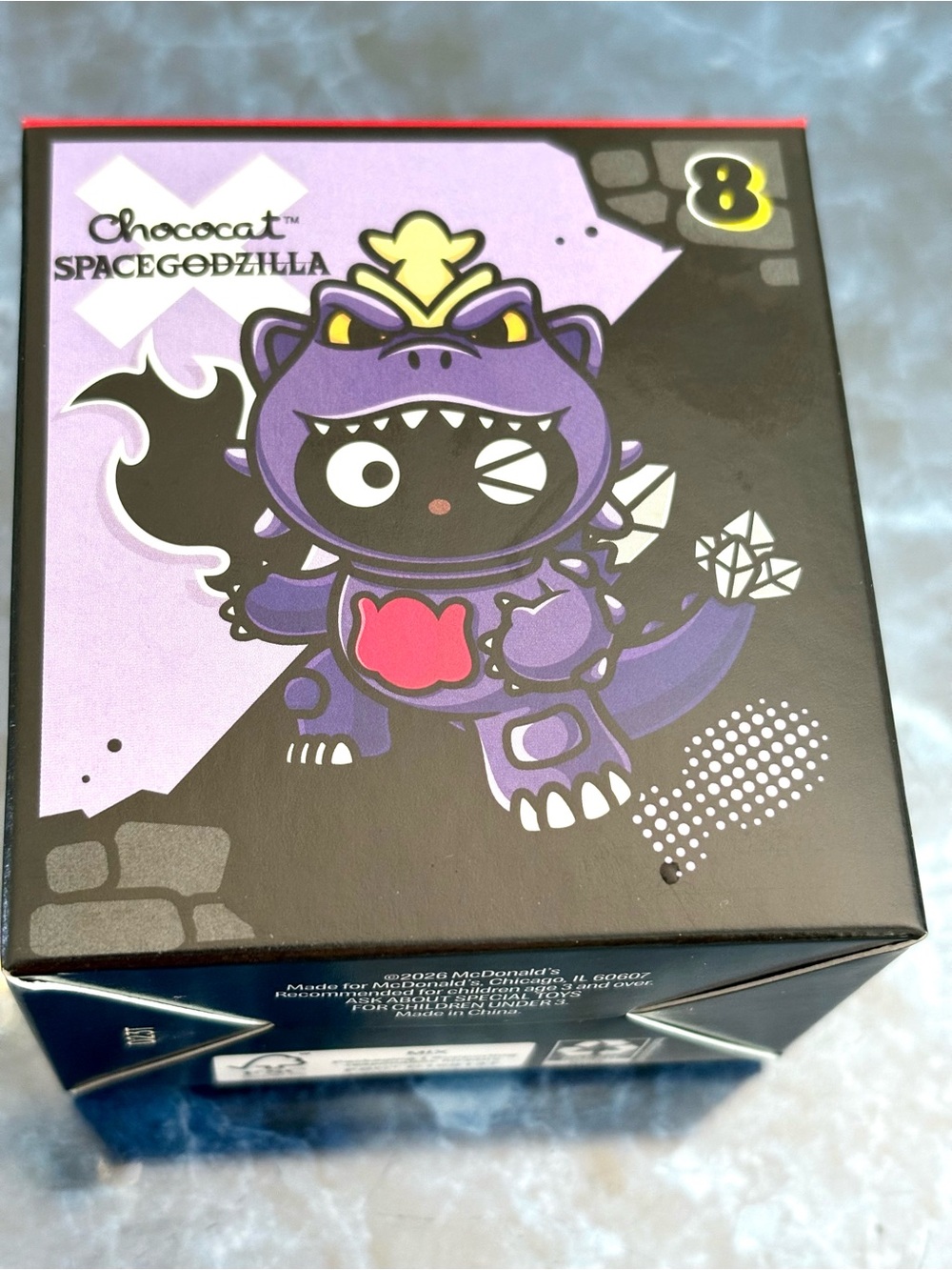 McDonald’s Hello Kitty Godzilla CHOCOCAT x SPACEGODZILLA #8 Brand New